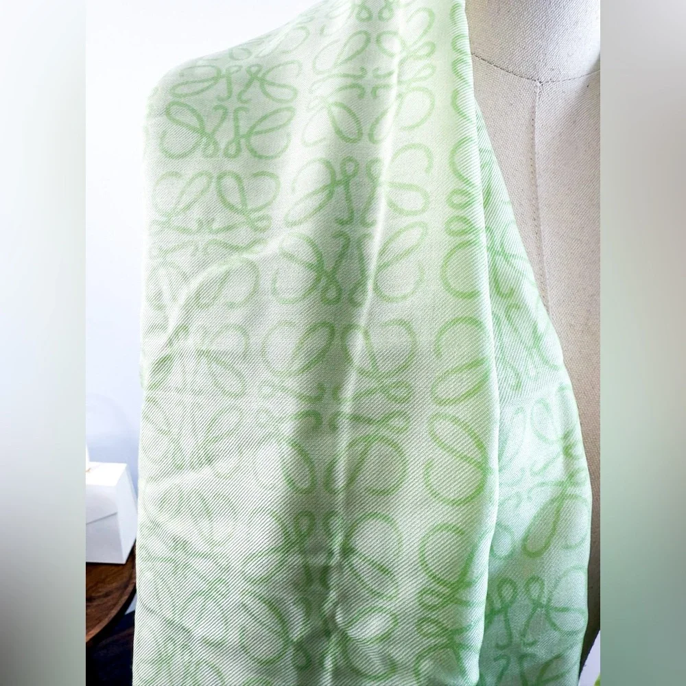 Loewe Anagram scarf in wool and silk